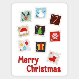 Cute Postage Stamps | Christmas Gift Idea Magnet